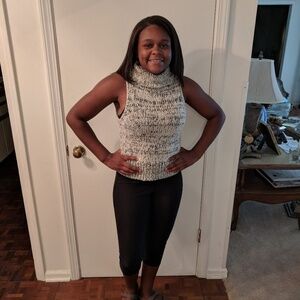 Kendall and Kylie sleeveless knit sweater